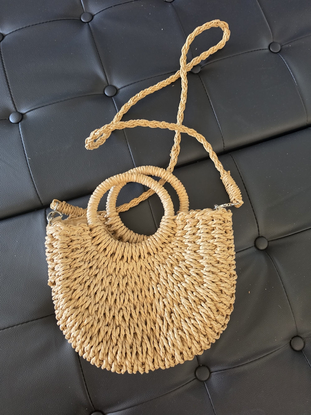 Round Handle Crossbody Bag